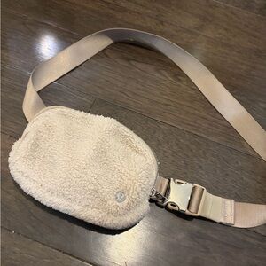 Lululemon Cream Sherpa Belt Bag